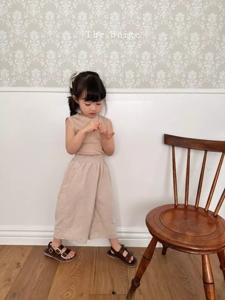 The Beige - Korean Children Fashion - #Kfashion4kids - Linen Long Skirt Pants - 6