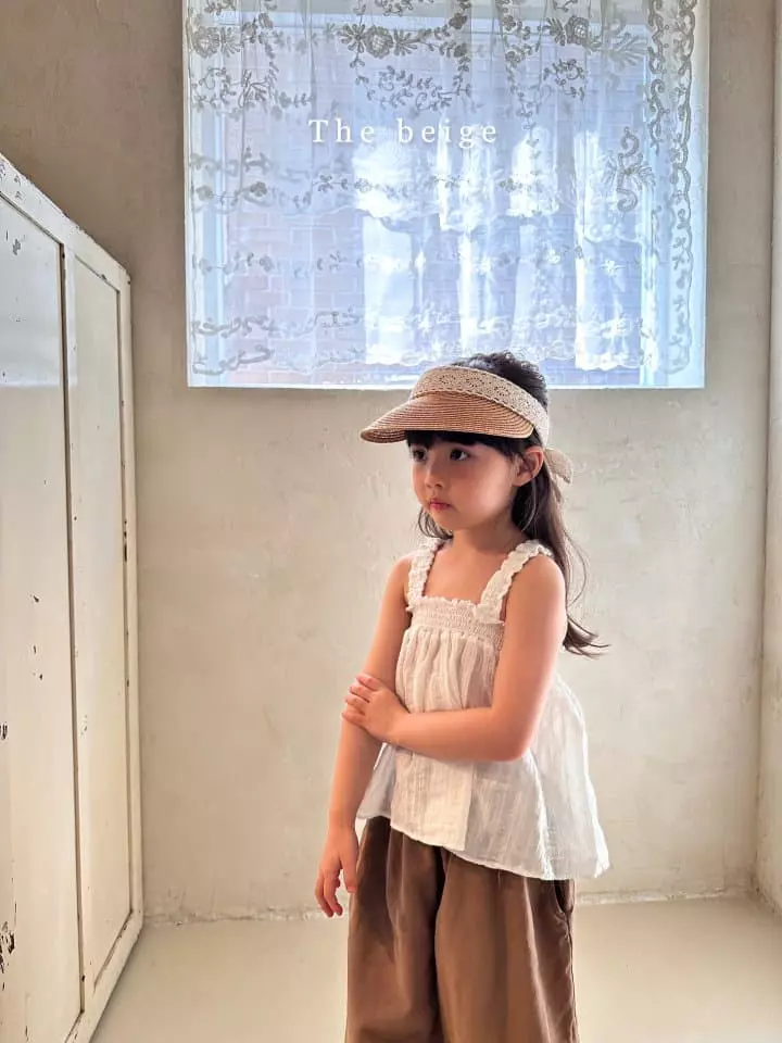 The Beige - Korean Children Fashion - #childrensboutique - Smocked Sleeveless Blouse - 12