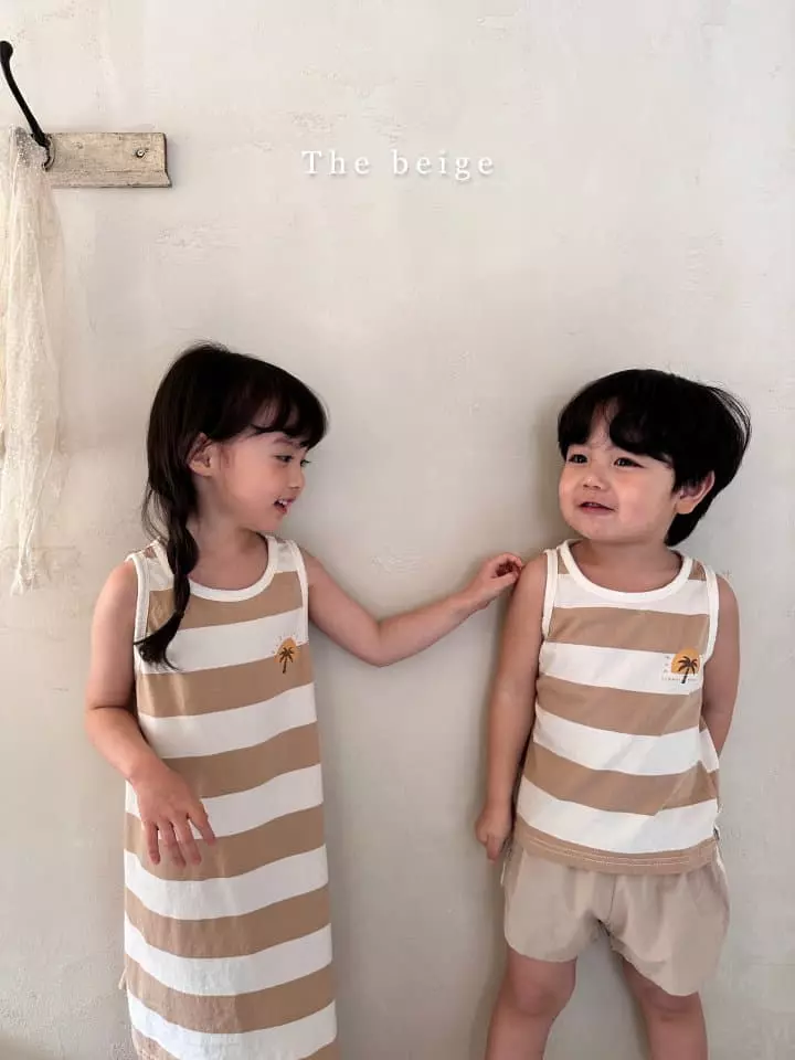 The Beige - Korean Children Fashion - #fashionkids - Stripes Sleeveless One-piece - 12
