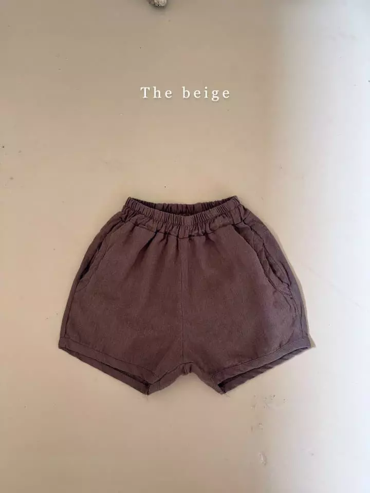 The Beige - Korean Children Fashion - #fashionkids - Linen Piping Shorts - 3