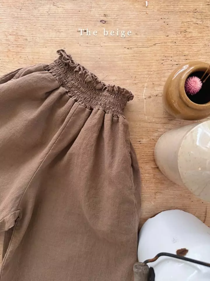 The Beige - Korean Children Fashion - #fashionkids - Linen Long Skirt Pants - 2