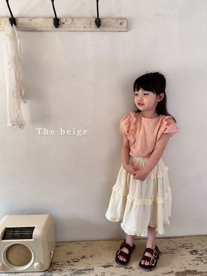 The Beige - Korean Children Fashion - #kidsshorts - Wing Frill Blouse - 11