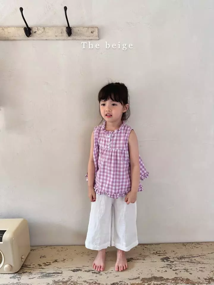 The Beige - Korean Children Fashion - #kidsshorts - Check Frill Blouse - 12