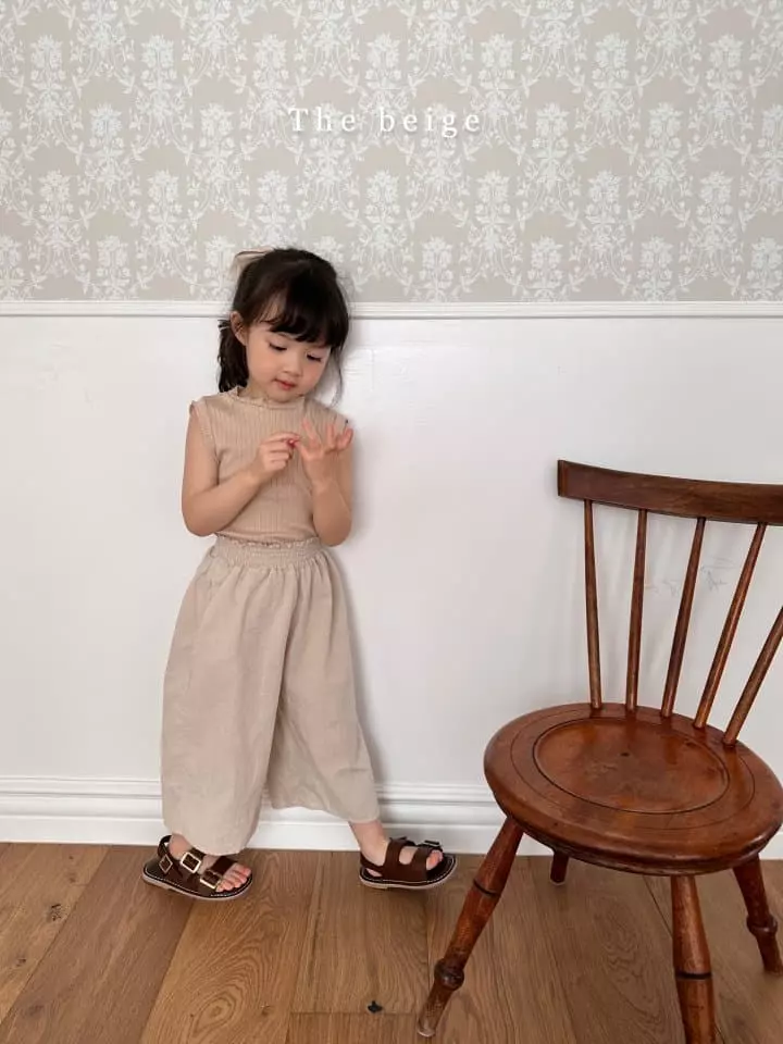The Beige - Korean Children Fashion - #kidzfashiontrend - Linen Long Skirt Pants - 5