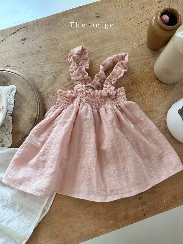 The Beige - Korean Children Fashion - #kidzfashiontrend - Smocked Sleeveless Blouse - 2