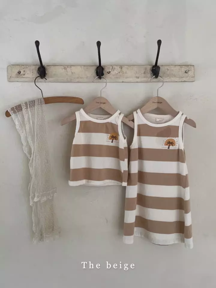 The Beige - Korean Children Fashion - #littlefashionista - Stripes Sleeveless One-piece - 3
