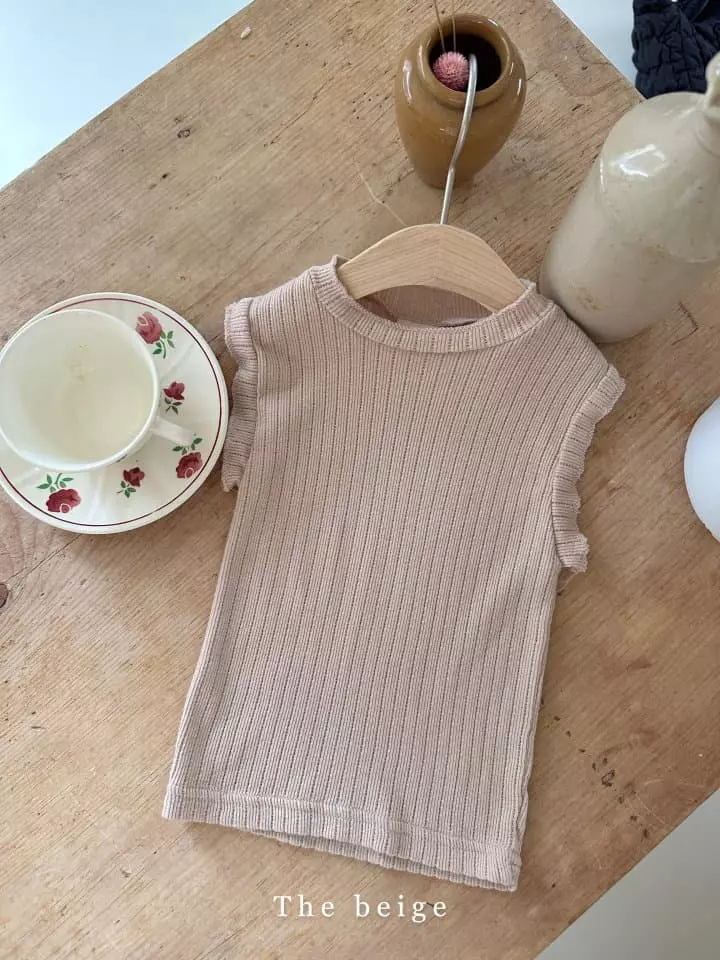 The Beige - Korean Children Fashion - #littlefashionista - Rib Sleeveless - 2