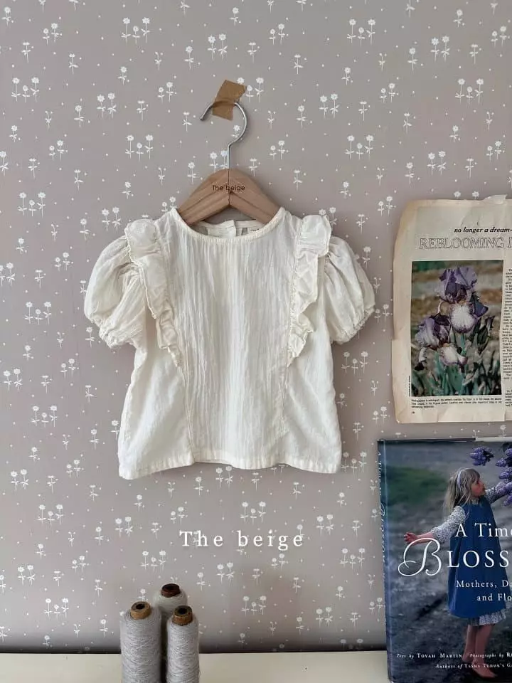 The Beige - Korean Children Fashion - #littlefashionista - Wing Frill Blouse