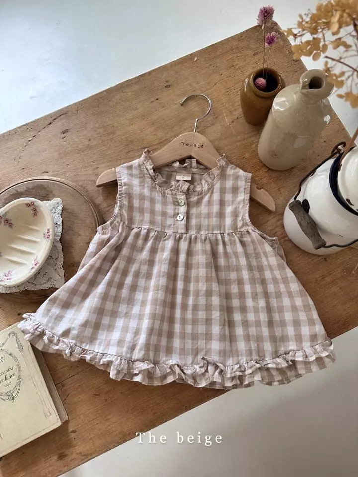 The Beige - Korean Children Fashion - #magicofchildhood - Check Frill Blouse