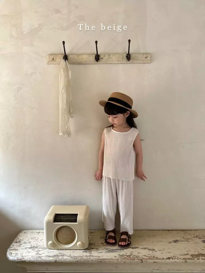 The Beige - Korean Children Fashion - #magicofchildhood - Pleats Top Bottom Set - 12