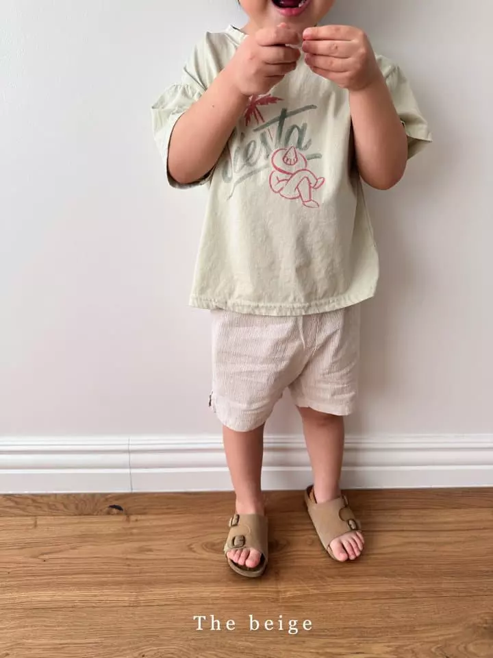 The Beige - Korean Children Fashion - #minifashionista - Stripes Slit Shorts - 7