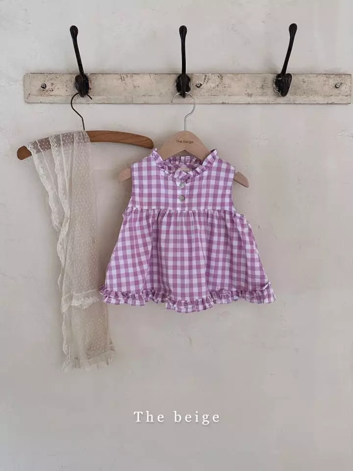 The Beige - Korean Children Fashion - #prettylittlegirls - Check Frill Blouse - 3