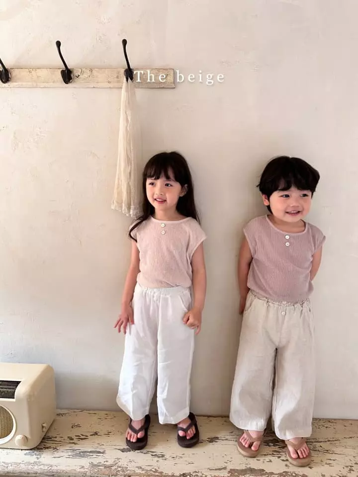 The Beige - Korean Children Fashion - #todddlerfashion - Linen Striaght Pants - 10