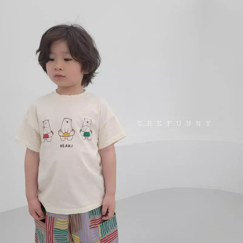 The Funny - Korean Children Fashion - #kidsshorts - Bear Three Tee - 11