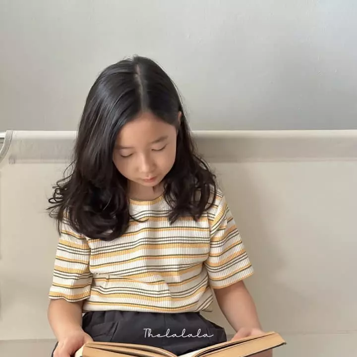 The Lalala - Korean Children Fashion - #discoveringself - Girls Rib Tee - 3