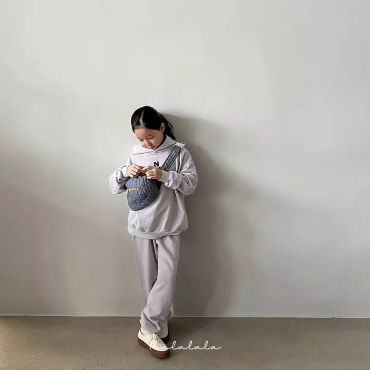 The Lalala - Korean Children Fashion - #littlefashionista - NYC Hoody Bottom Set - 2