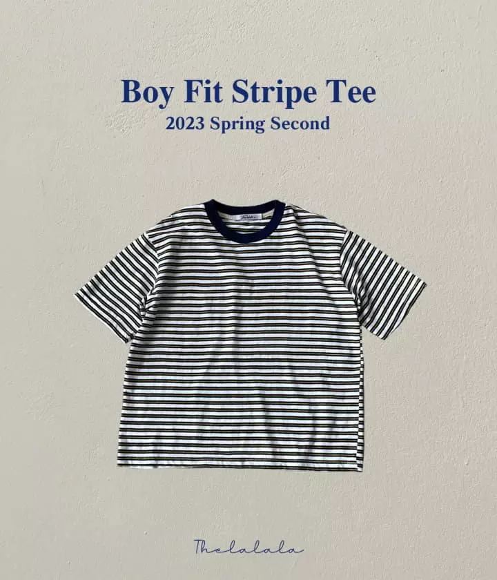 The Lalala - Korean Children Fashion - #littlefashionista - Boy Fit Stripes Tee - 10