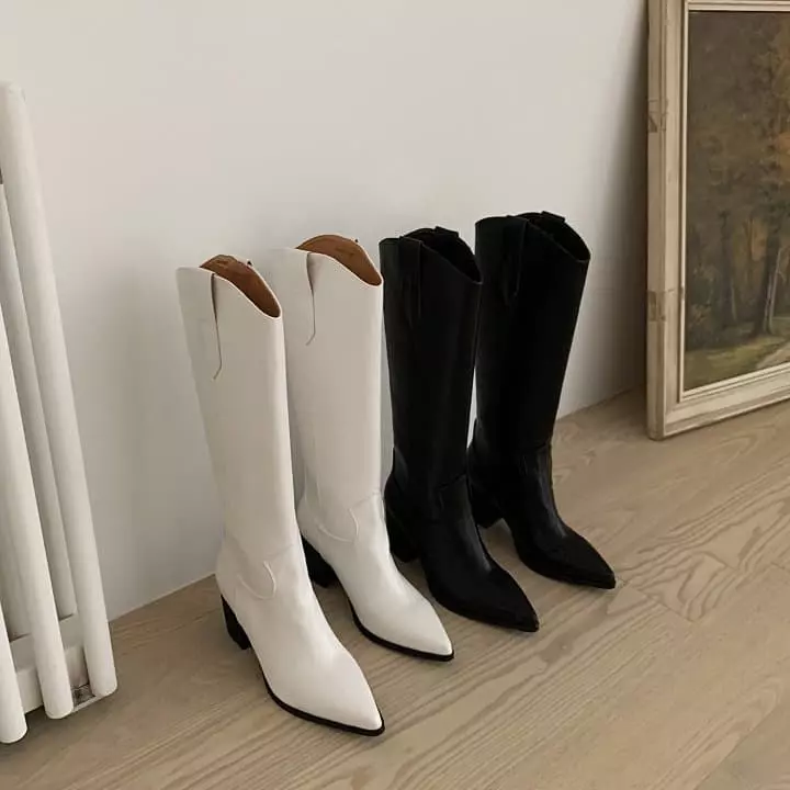 The Muse - Korean Women Fashion - #momslook - 1001 Long Western Boots - 7
