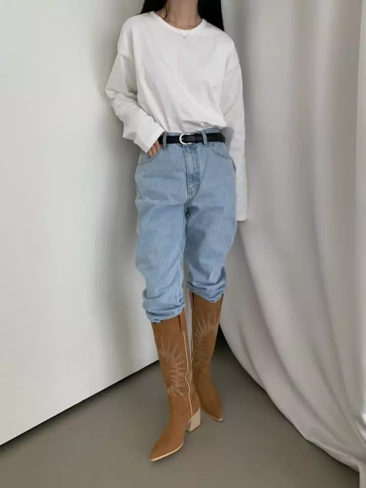 The Muse - Korean Women Fashion - #momslook - 1046 High Embroidery Western Long Boots - 4