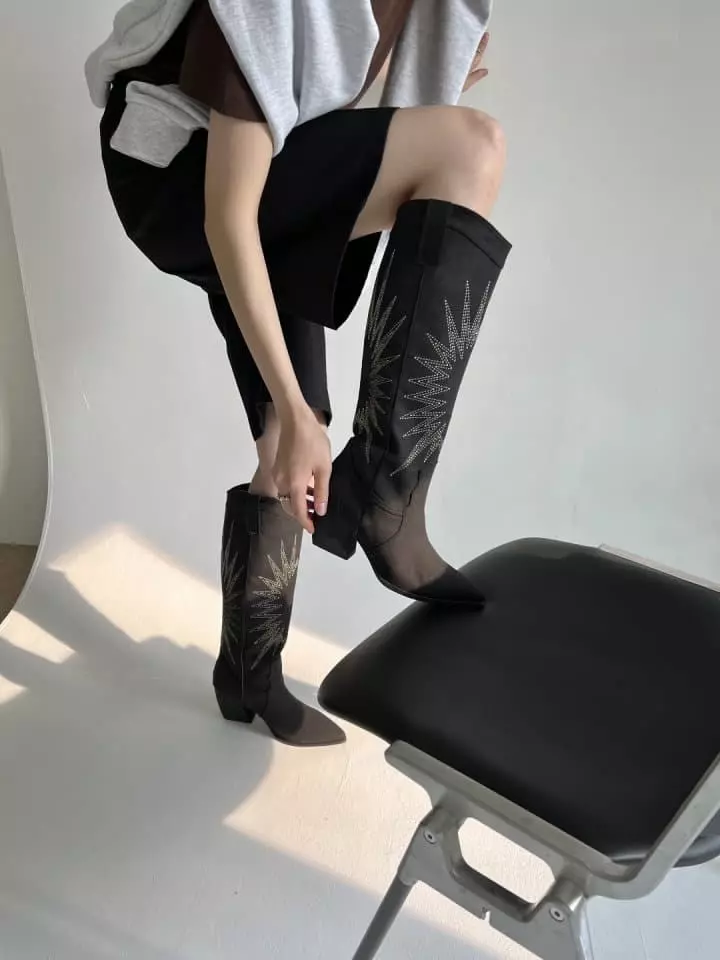 The Muse - Korean Women Fashion - #womensfashion - 1046 High Embroidery Western Long Boots - 8