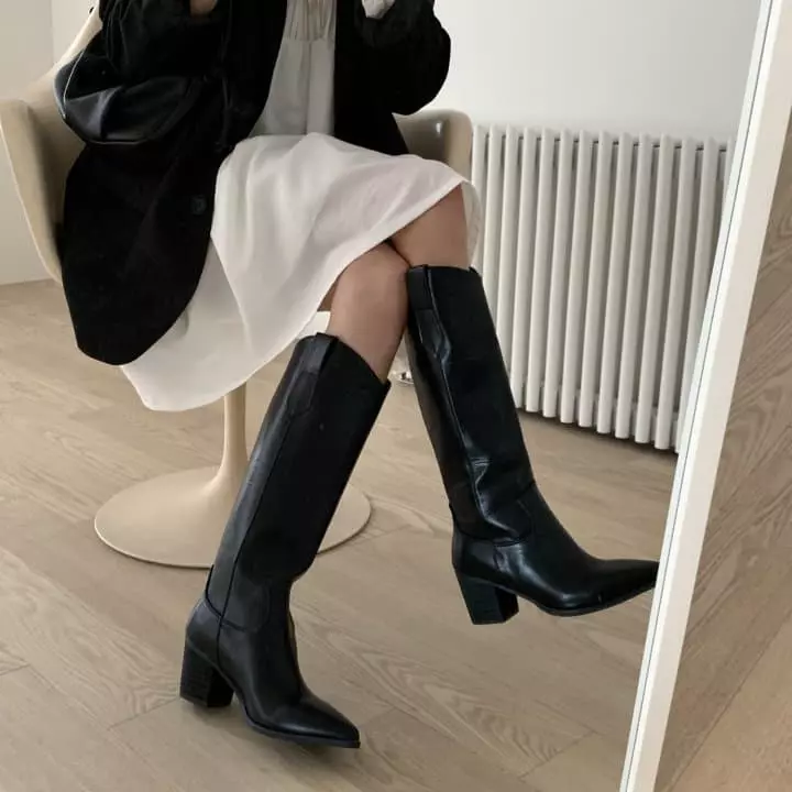 The Muse - Korean Women Fashion - #momslook - 1001 Long Western Boots - 4