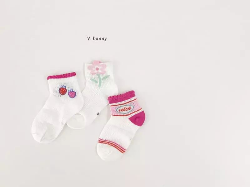 V Bunny - Korean Children Fashion - #Kfashion4kids - Minimi Socks Set - 11