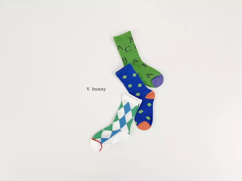 V Bunny - Korean Children Fashion - #Kfashion4kids - ABC Socks Set - 7