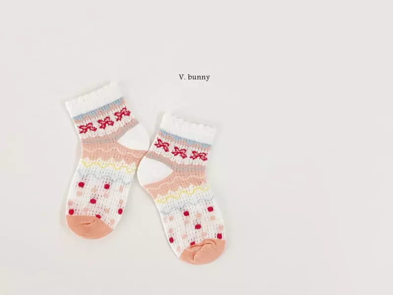 V Bunny - Korean Children Fashion - #kidzfashiontrend - Colorful Socks Set - 4