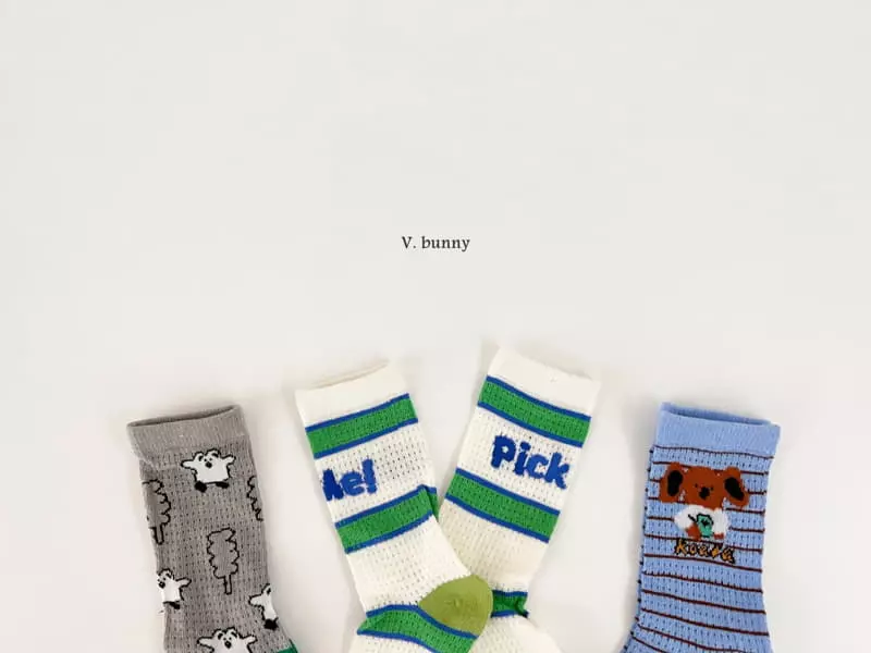 V Bunny - Korean Children Fashion - #Kfashion4kids - Cotdan Socks Set - 9