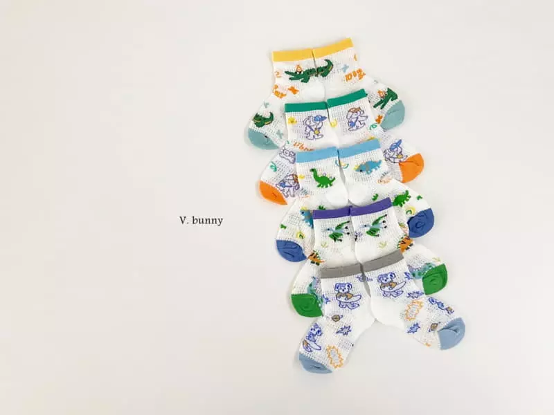 V Bunny - Korean Children Fashion - #Kfashion4kids - Zoo Socks Set - 8