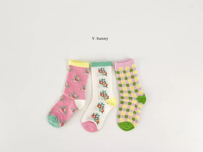 V Bunny - Korean Children Fashion - #childofig - Susunhwa Socks Set - 10
