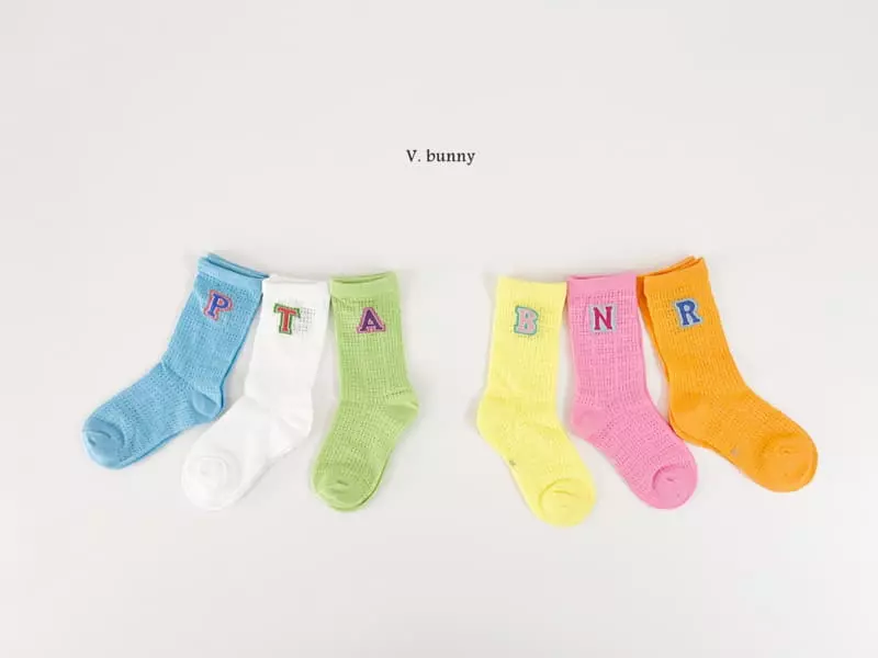 V Bunny - Korean Children Fashion - #childofig - Candy Socks Set - 11