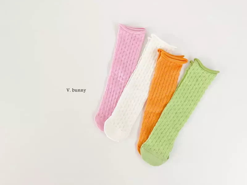 V Bunny - Korean Children Fashion - #childofig - Twist Socks Set - 5