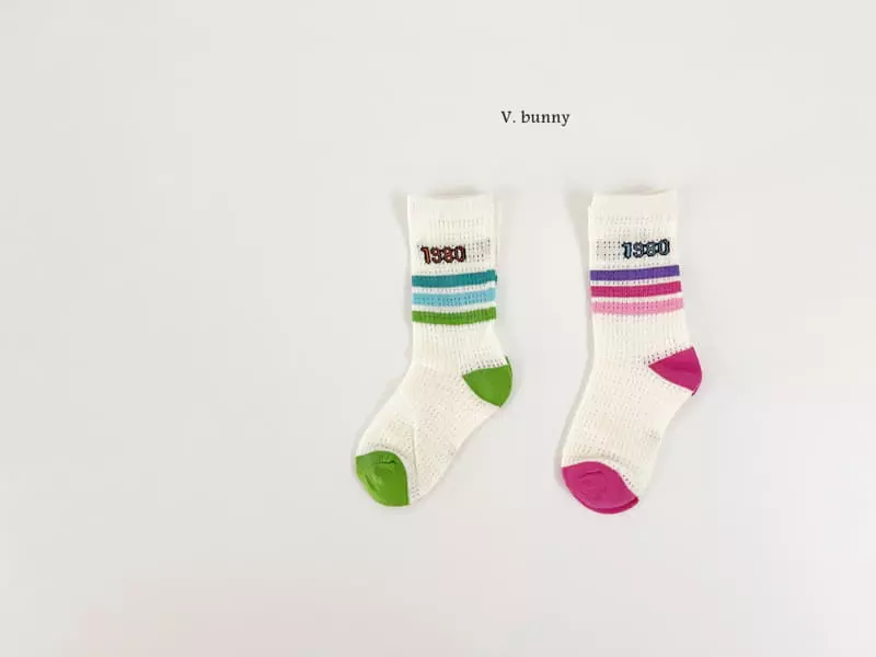 V Bunny - Korean Children Fashion - #childrensboutique - Bon Jour Socks Set - 8