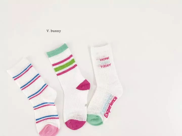 V Bunny - Korean Children Fashion - #childrensboutique - Walk Socks Set - 2