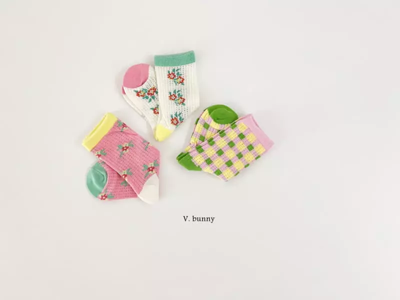 V Bunny - Korean Children Fashion - #childrensboutique - Susunhwa Socks Set - 11