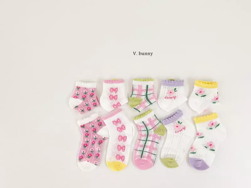 V Bunny - Korean Children Fashion - #childrensboutique - Esabel Socks Set - 7