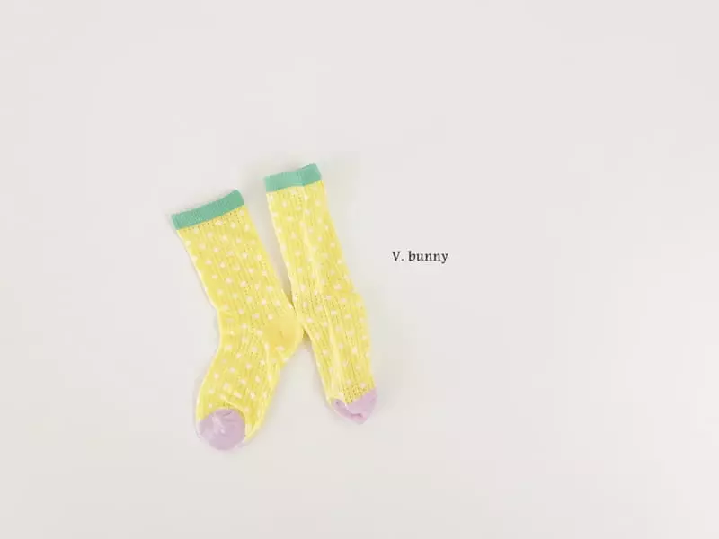 V Bunny - Korean Children Fashion - #childrensboutique - Ribbon String Socks Set - 4