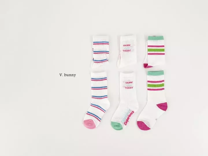 V Bunny - Korean Children Fashion - #designkidswear - Walk Socks Set - 3