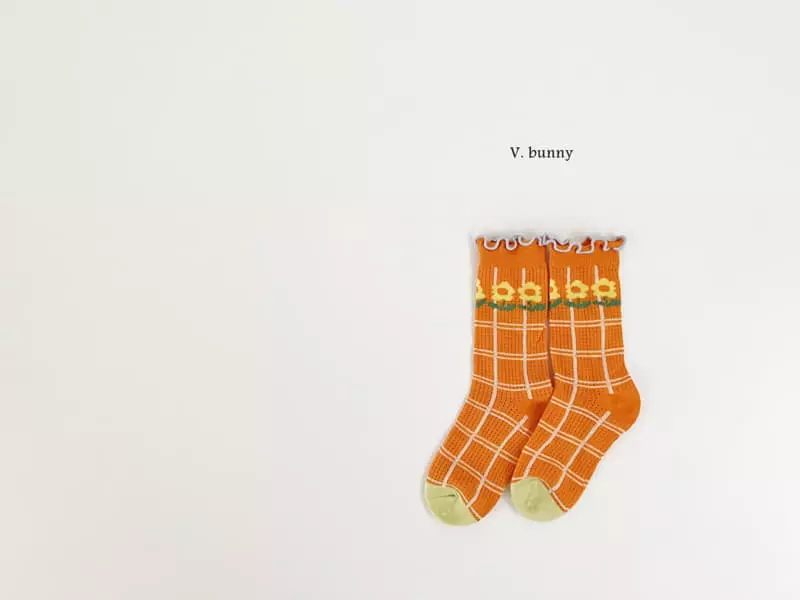 V Bunny - Korean Children Fashion - #designkidswear - Carrot Rabbit Socks Set - 2