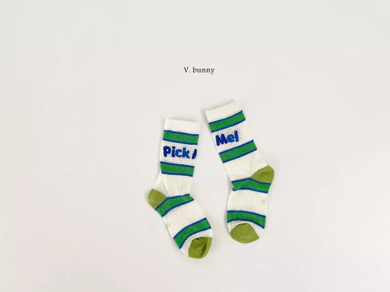 V Bunny - Korean Children Fashion - #designkidswear - Cotdan Socks Set - 4