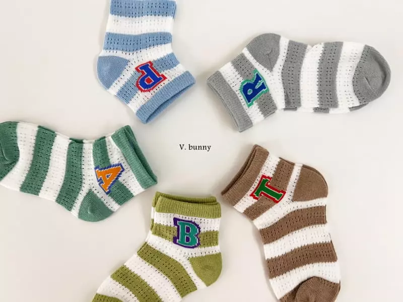 V Bunny - Korean Children Fashion - #fashionkids - Alpa Socks Set - 7