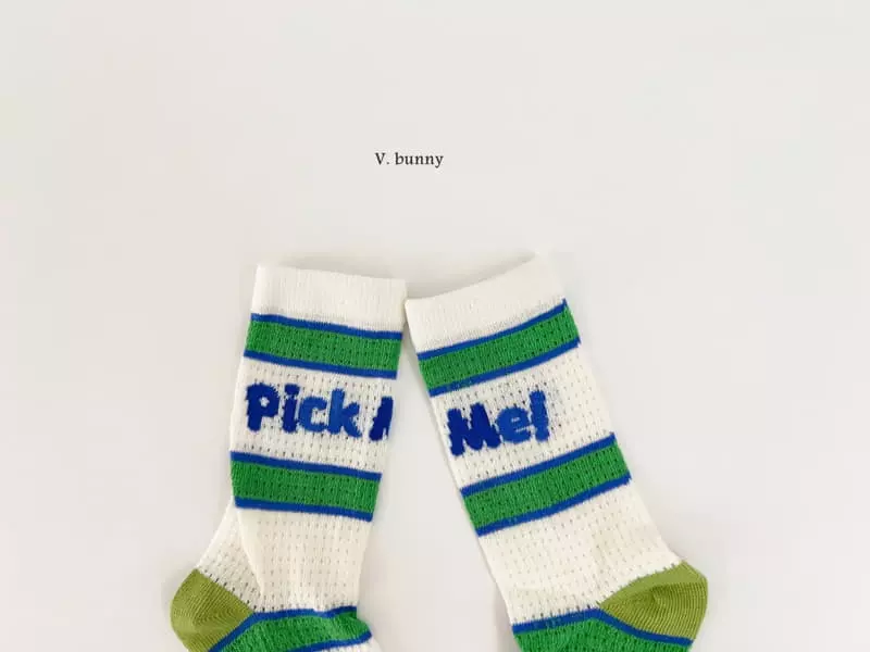 V Bunny - Korean Children Fashion - #fashionkids - Cotdan Socks Set - 5