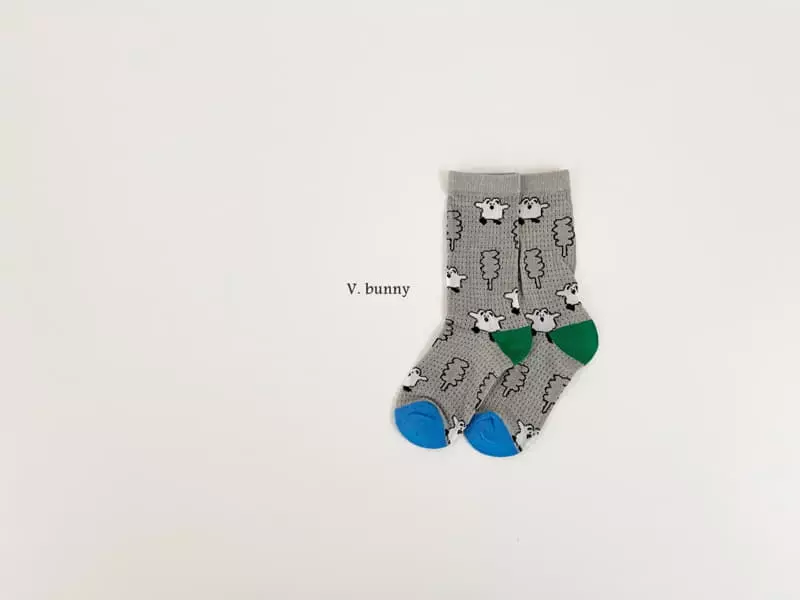V Bunny - Korean Children Fashion - #kidsshorts - Cotdan Socks Set - 6