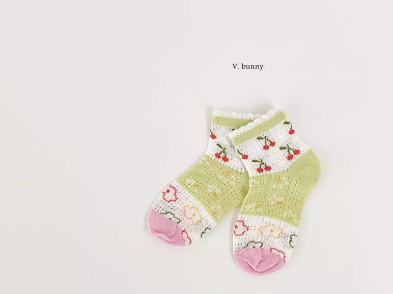 V Bunny - Korean Children Fashion - #kidsstore - Colorful Socks Set - 2