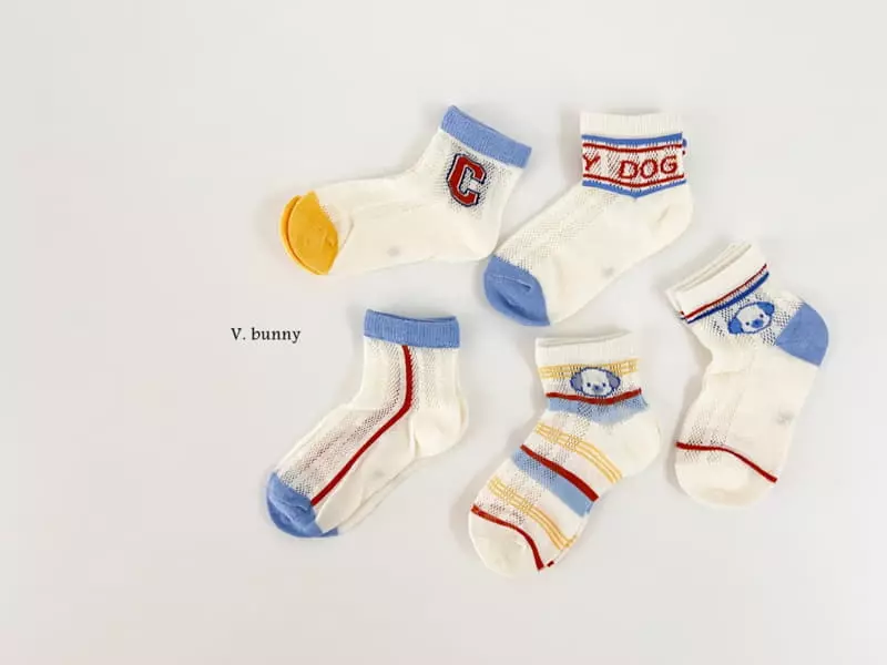 V Bunny - Korean Children Fashion - #kidsstore - Happy Socks Set - 10