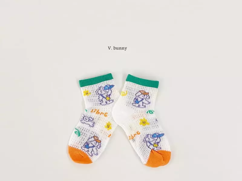 V Bunny - Korean Children Fashion - #kidsstore - Zoo Socks Set - 6