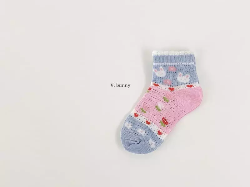 V Bunny - Korean Children Fashion - #kidzfashiontrend - Colorful Socks Set - 3
