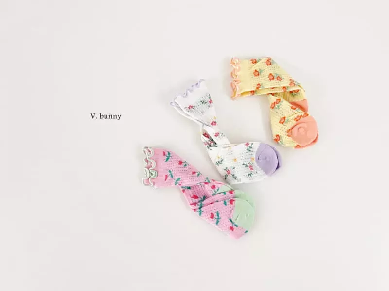 V Bunny - Korean Children Fashion - #littlefashionista - Frill Garden Socks Set