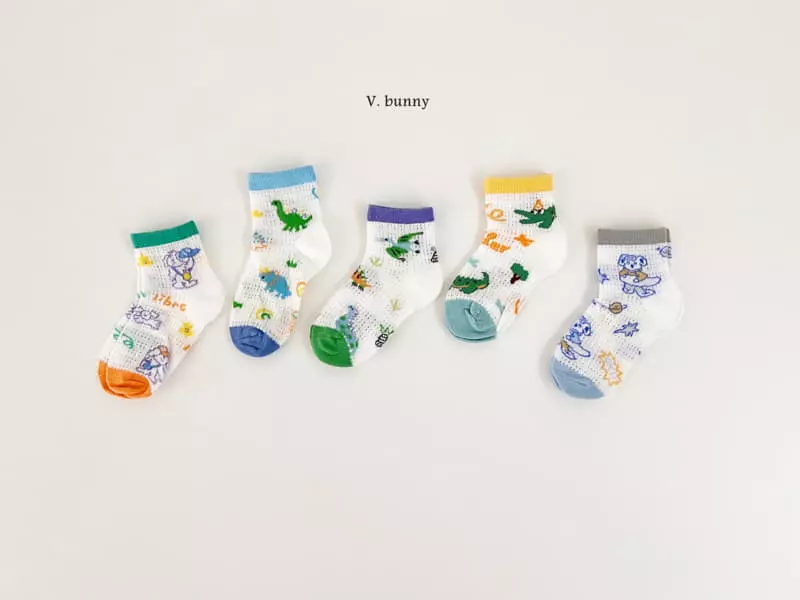 V Bunny - Korean Children Fashion - #littlefashionista - Zoo Socks Set - 9